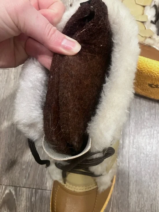 SOREL NANOOK TAN LEATHER-LINED WINTER BOOTS SIZE MENS 8/WOMENS 10 - Picture 5 of 8